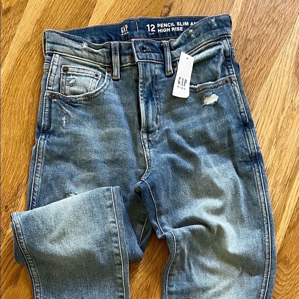NWT Gap Girls Pencil Slim Ankle High Rise Jeans